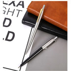 Metal Ballpoint Pen Press Tyle Business Fountain Pen with Blue/Black Ink Refill Students Gift Neutral Pen School Office Supplies