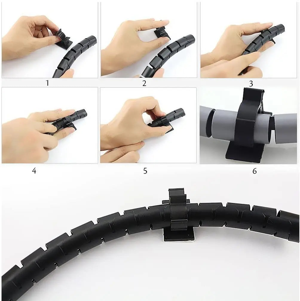 Adjustable Cable Organizer Self Adhesive Cable Clips Table Cable Management Cord Holder For Car PC TV Charging Wire Winder Clamp