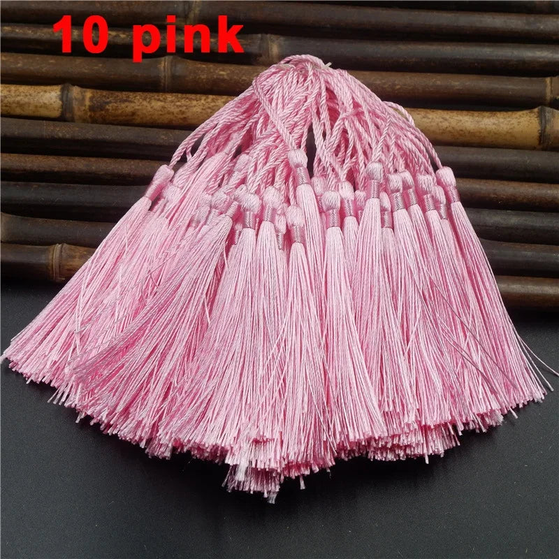 100pcs/lot 13cm Tassel Silk Fringe Silky Floss Bookmark Tassels Mini Tassels For DIY Craft Jewelry Making Souvenir Bookmarks