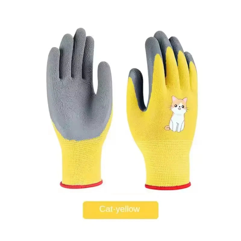 Kids Safety Protection Gloves Durable Waterproof Work Garden Non-Slip,Children Latex Gloves,Puncture-resistant,Kitchen