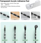5/20PCS Adhesive Cable Clips Organizer Clips USB Wire Winder Holder Desk Cord Management For Earphone Mouse Cable in Home Office