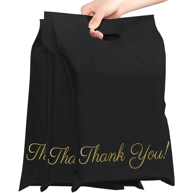 50PCS Thank You Pink Poly Mailer Adhesive Envelopes Bag DIY Logo T-shirt Underwear Dress Leggings Toys Shipping Portable Pouches