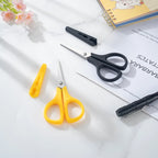 With Cover Safety Scissors, Lightweight Portable for Home Office School Kids DIY Craft Paper Cutting Stationery