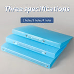 1PCS A4 Perforated Folder Candy-Colored Transparent O-shaped 2-hole, 3-hole, 4-hole Waterproof File Folder Binder