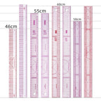 Empire sewing ruler and French curve, used for pattern making drafting, transparent plastic fashion designer ruler pieces assemb