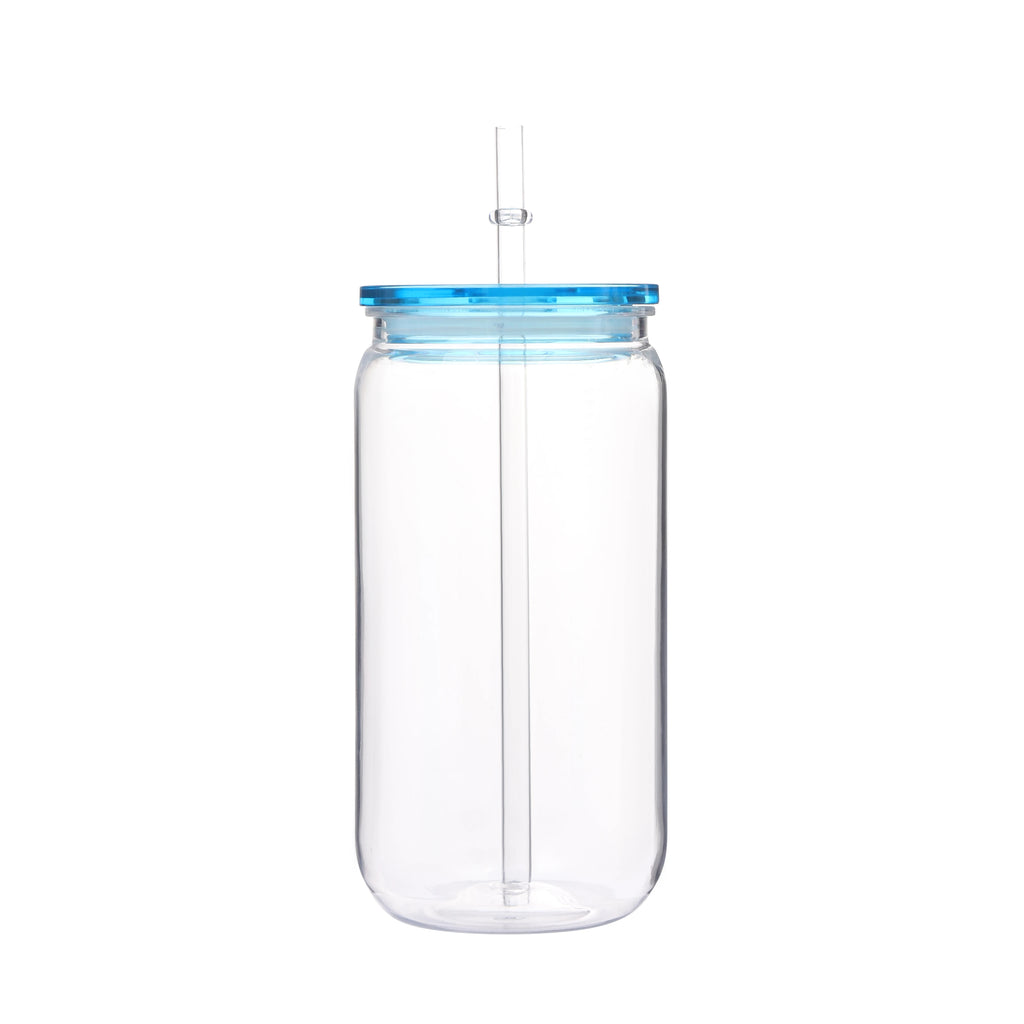16oz Colorful Lid Transpare Plastic Cup with Lids And Straws Replacement Lids for Can Shaped  Iced Coffee Cups Cute Tumbler Cup