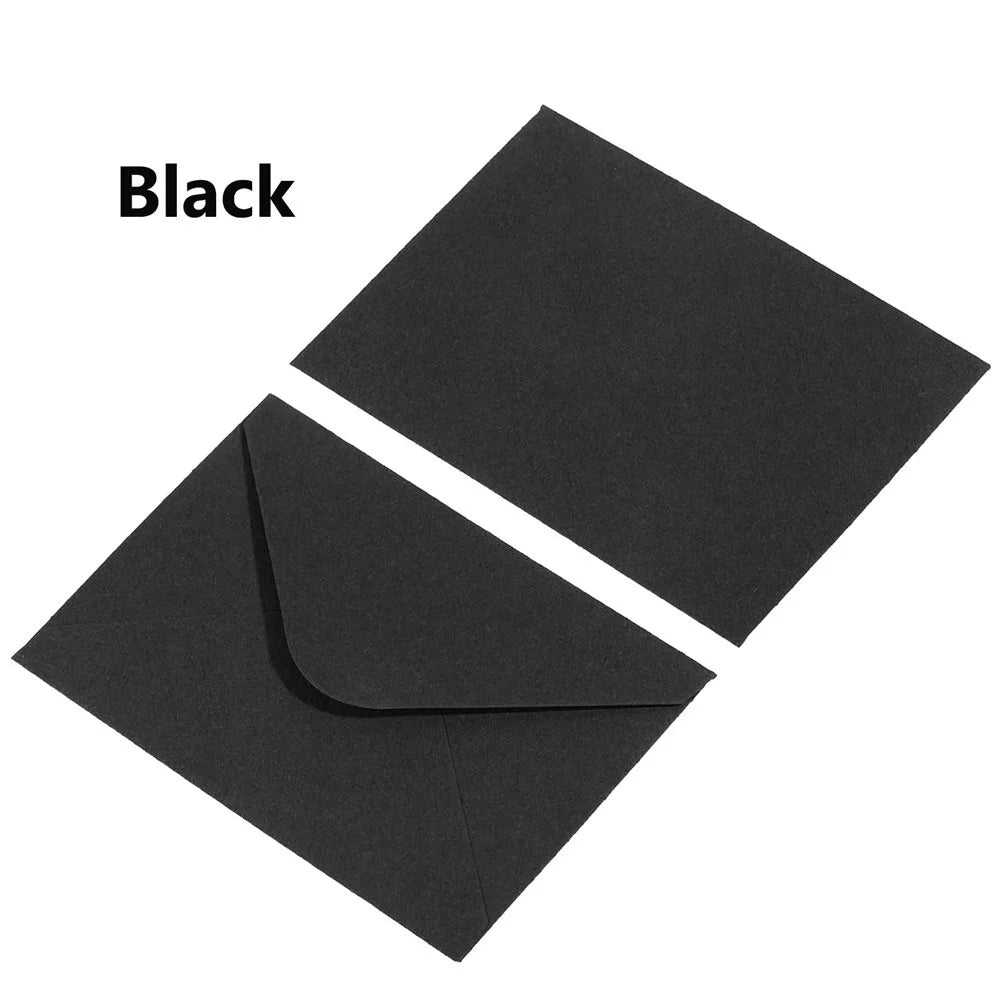 20pcs White Black Kraft Paper Envelopes for Wedding Invitation Greeting Card Black Postcard Photo Packing Paper Gift Envelope