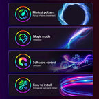 RGB Gaming Lights Strip Monitor Backlight LED Display Sync PC Atmosphere Screen APP Music Synchronization Decor Game Room Party