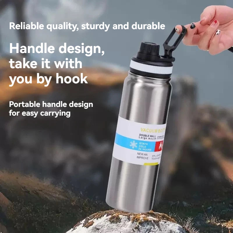 600/800/1000MLStainless Steel Thermos Bottle Car Thermal Cup Vacuum Flask Keeps Cold and Heat Thermal Mug Sports Insulated Cup
