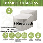 100% Compostable and Eco-friendly Paper Dinner Napkins Perfect for Everyday Dinning,Beverages or Cocktail Disposable