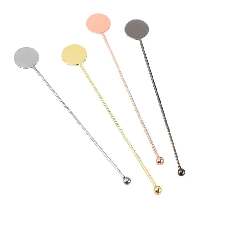 High-Grade 304 Stainless Steel Stirring Sticks Elegant Swizzle Rods For Cocktails Coffee Bar Restaurant Milk Tea Mixing
