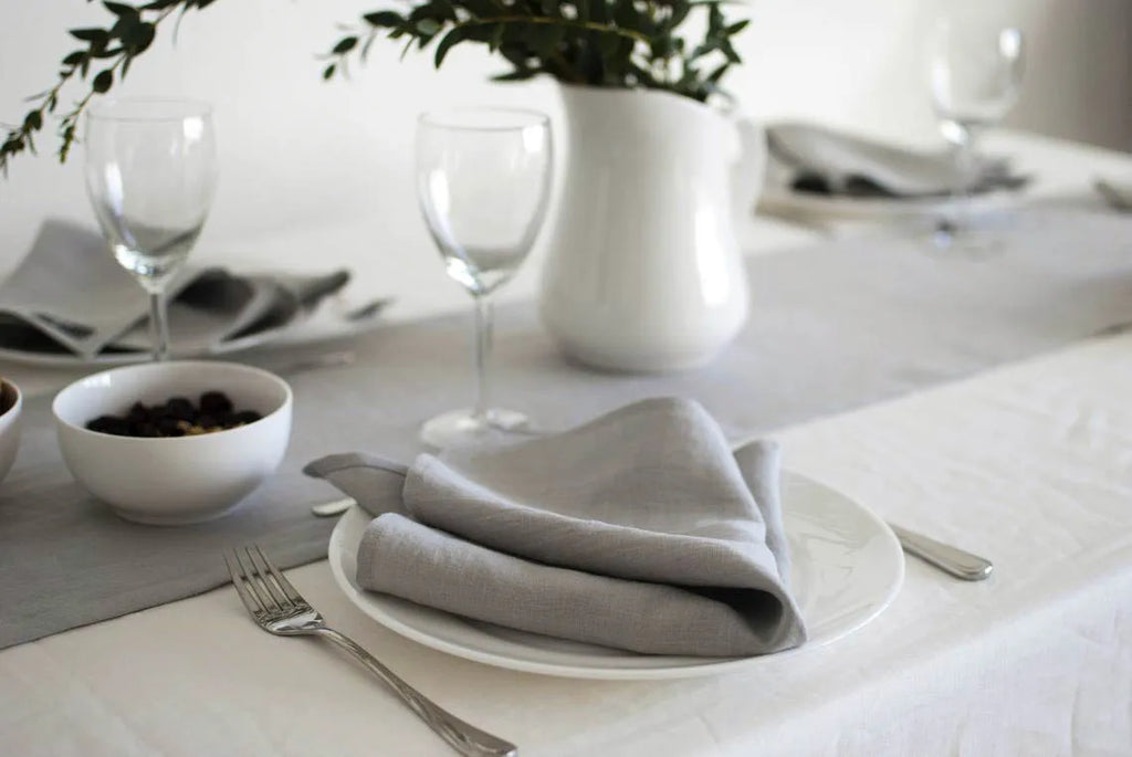 High Quality 100% Linen Napkins Restaurant Wedding Dinner Solid Color Cloth Pure Linen Classical Custom Home Table Napkin