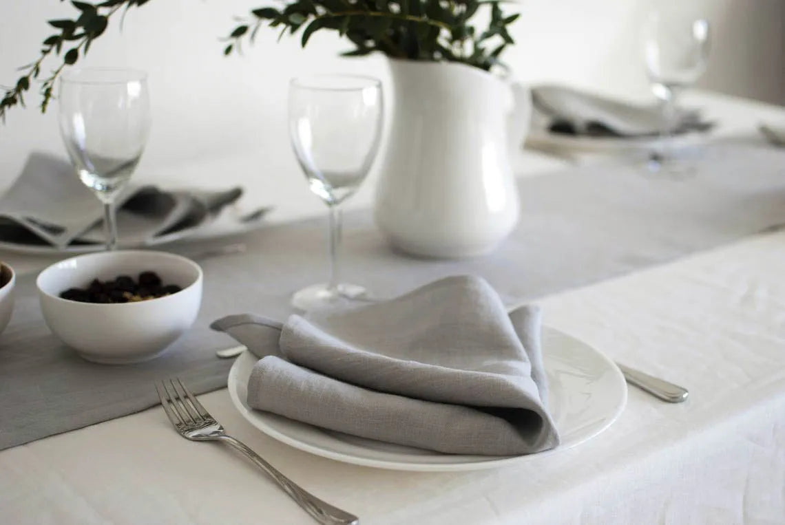 High Quality 100% Linen Napkins Restaurant Wedding Dinner Solid Color Cloth Pure Linen Classical Custom Home Table Napkin