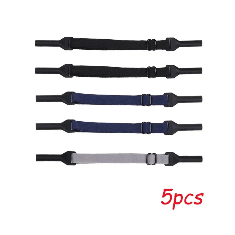 1/5pcs Change Size Sport Eyewear Strap Non Slip Anti Drop Fixer Glasses Cord Elastic Silicone Rope for Kid Adults Glasses Strap