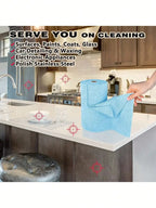 50pcs/Roll Microfiber Tear-Towel Roll, Reusable Cleaning Rag,Multi-Purpose Dishwashing Towels For Tableware Double