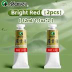Marie's Chinese Painting Pigment Set,2pcs 20 Colors 32ml/1.13oz Tube,Watercolor Sumi Paint Kit for Drawing,Writing,Ink,Landscape