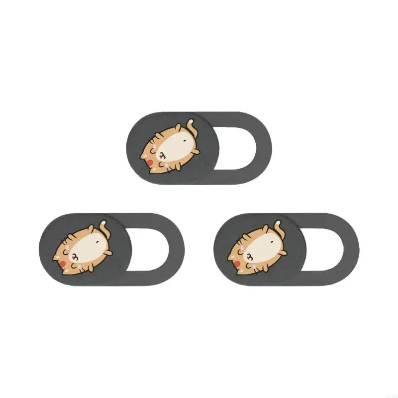 3pcs Camera Cover Webcam Cover Slide Web Camera Privacy Protector Sticker Cartoon Kitten Camera Cover for Laptop
