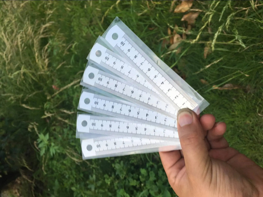 10cm Stainless Steel Metal Straight Ruler Double Scale Inch Measure Tool Office School Supply Artist Student Drawing Stationery