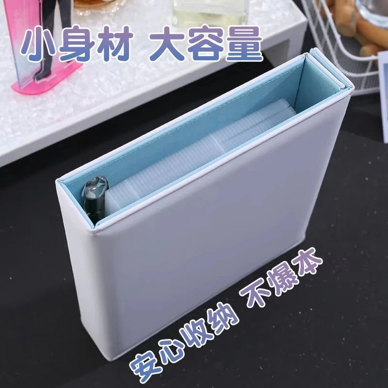 Big A5 Photocard Binder Magnetic D 3 Rings 4Grid Collect Book Kpop Photo Album PU Leather Photo Holder Korean 포카 바인더