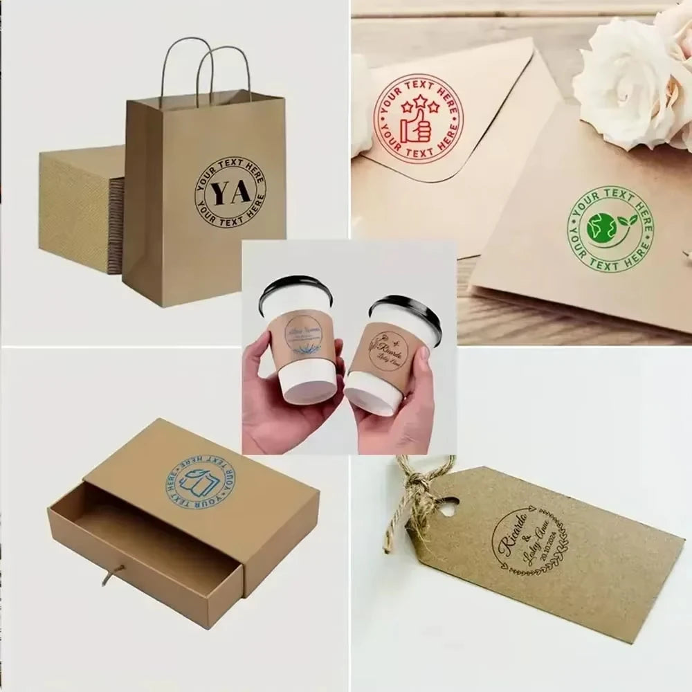 Custom Self-Inking Stamp With Your Own Logo,Photosensitive Ink / Rubber Stamp,Personalize Your Logo Multiple Ink Color Option