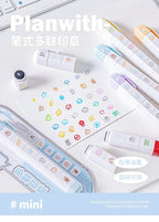 Cute Multi-link Mood Stamp Set – Kawaii INS Style Journal Diary Stamps, Scrapbooking Supplies for Planners Crafting, Creative Marking Tools for Teens Girls