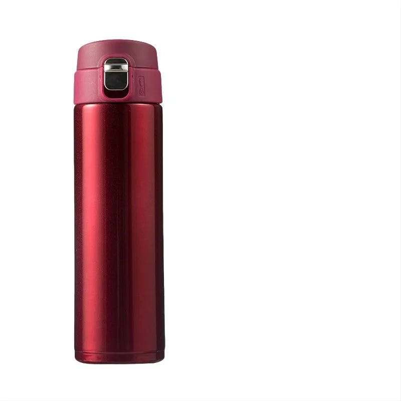 Students Go To School Thermos Cup Creative Bullet Cover Direct Drinking Water Cup Simple Solid Color Durable and Practical