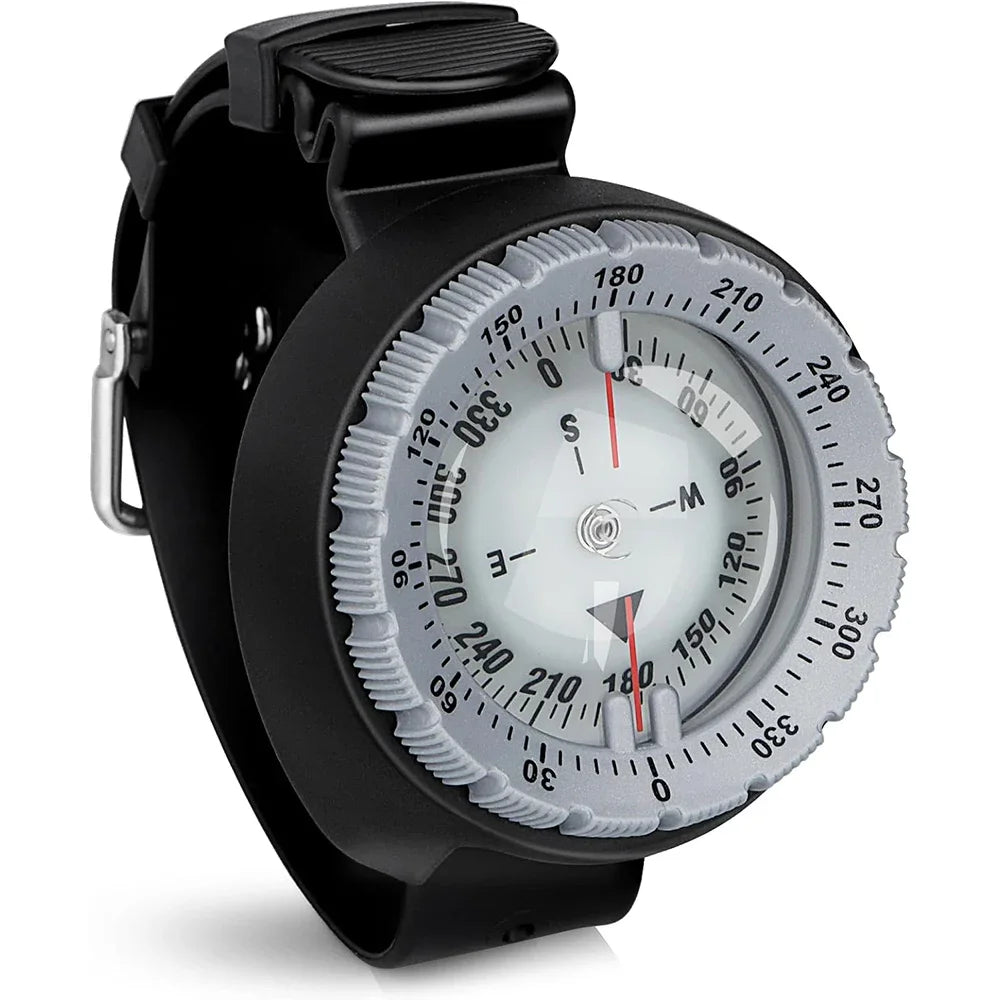 Underwater Navigation Compass 50m Professional Waterproof Scuba Luminous Dial Wrist Strap Compass For Diving Camping Swimming