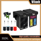 302XL 302 XL Refillable Transparent Ink Cartridge for HP302 DeskJet 1110 2130 for HP302XL Nvy 4520 NS45 Officejet 3630 3639 5200
