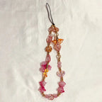 Fashion Women Beaded Phone Charm Strap Ins Wrist Hanging Ornament Phone Case Keychain CCD Camera Anti-Lost Lanyard