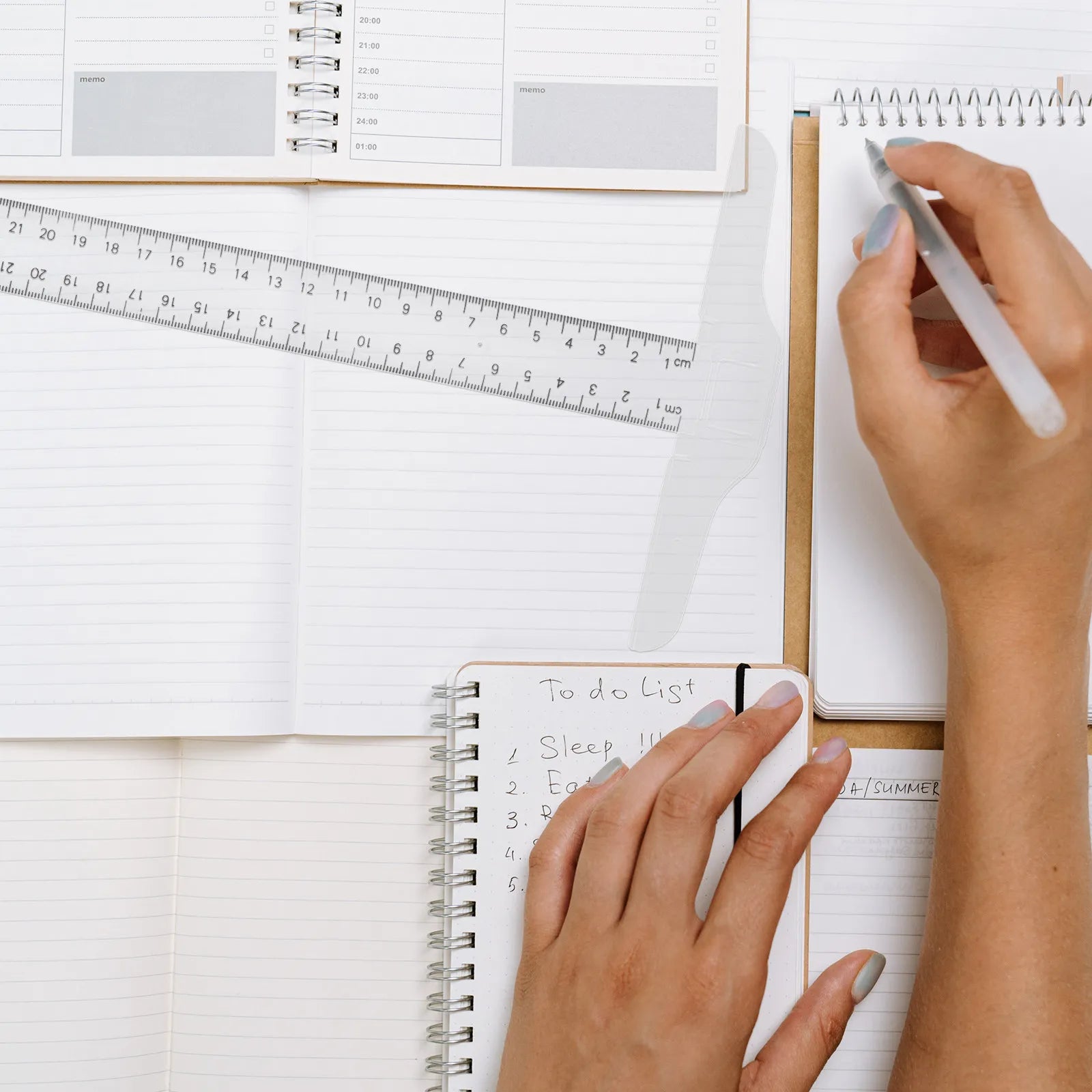 2Pcs Ruler Plastic Drafting T Shape Ruler Accurate Measuring Square for Artists Designers Woodworking Architects