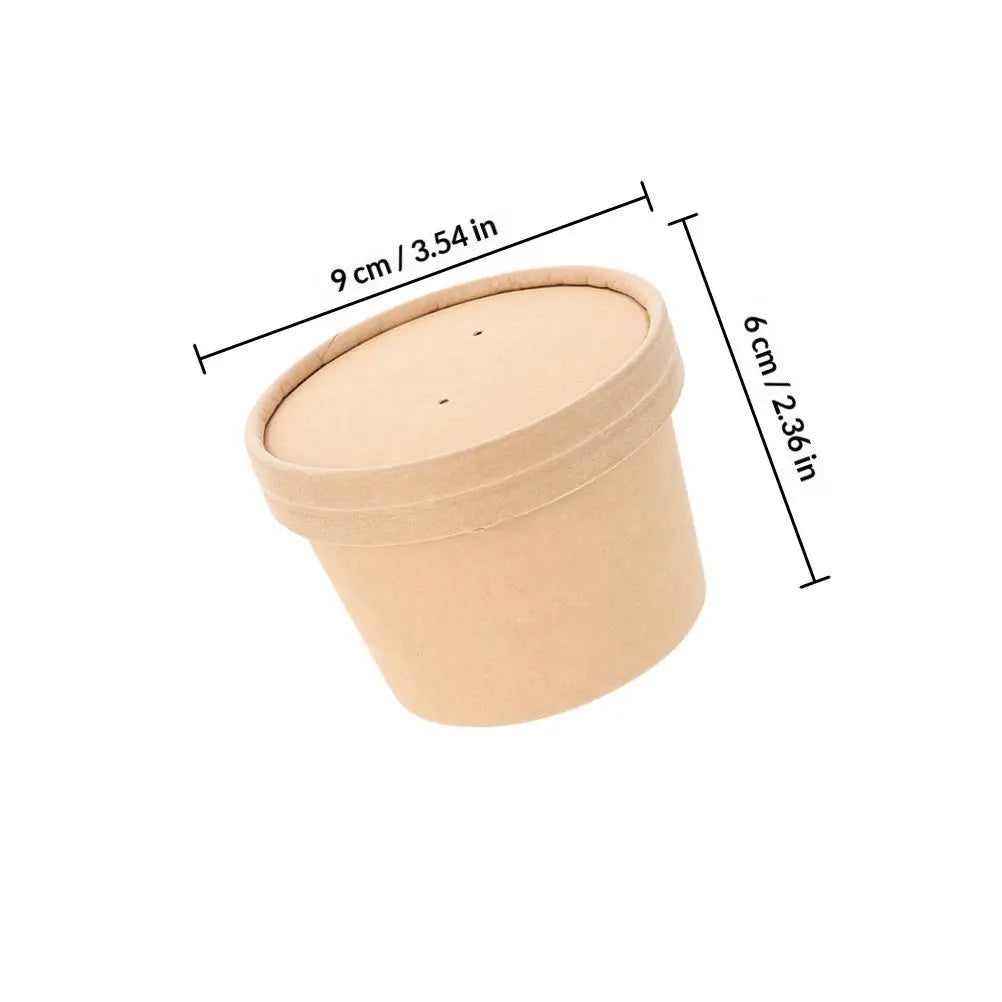 10Sets Ice Cream Bowl Disposable Dessert Cup for Ice Cream Ball Yogurt Pudding Cake Cold Soup Storage Serving Stylish Classic
