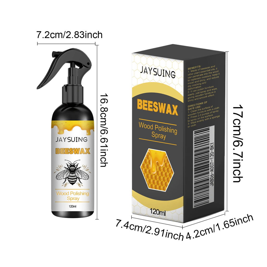 Beeswax Wood Polishing Spray Furniture Scratch Repair Floor Seasoning Wax   Restores Shine Waterproof Removes Wax Dirt Eco-Frien