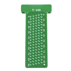 Aluminum Alloy Carpentry T Square Ruler 100mm 4 Inch with Clear Metric and Inch Graduations for Accurate Layout
