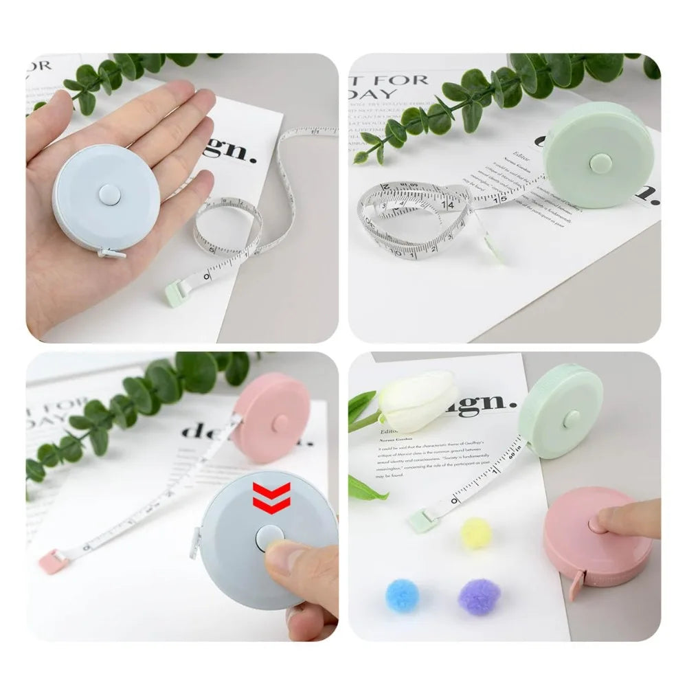 2M Soft Retractable Tape Measure Self-Lock Flexible Ruler for Tailor Sewing Body
