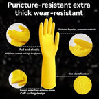 【Top Quality】Latex Glove Rubber Household Kitchen Thickened Acid and Alkali Resistant Latex Gloves Wholesale Dishwashing Laundry
