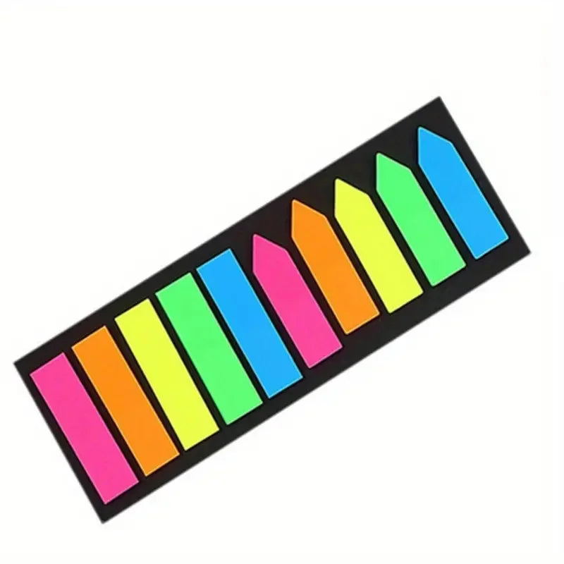 PET Page Markers Sticky Index Tabs, Bright Colors Arrow Flag Tabs for Book Annotation, Writable File Classification Labels
