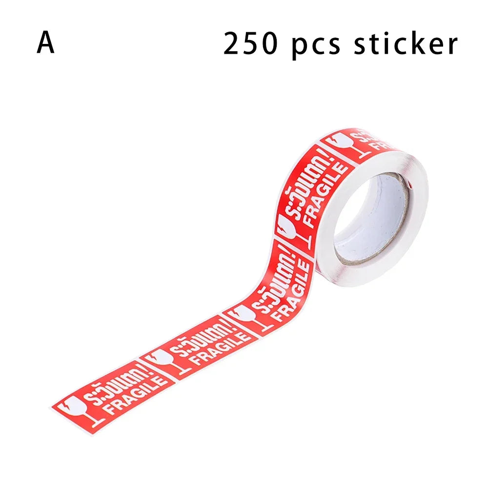 60/250pcs Fragile Warning Label Sticker Please Handle With Care For Goods Shipping Express Label Packaging Warning Sign Tag