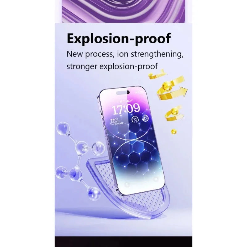 1Pcs iPhone 15 14 13 12 11 16 17 Pro Max X XS Max XR 8 7 Plus 16e 17Air 14 15 16 Plus Tempered Glass Screen Protector Film