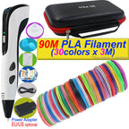 2026 New 3D Printing Pen DIY Three-dimensional Painting Children Toys With LCD Screen Power Adapter 200M PLA Filament Toys Gift