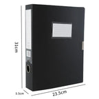 File Organizer Black Blue A4 File Folder Thickened Dustproof Paper Storage Box PP Plastic Document Case Personnel Division
