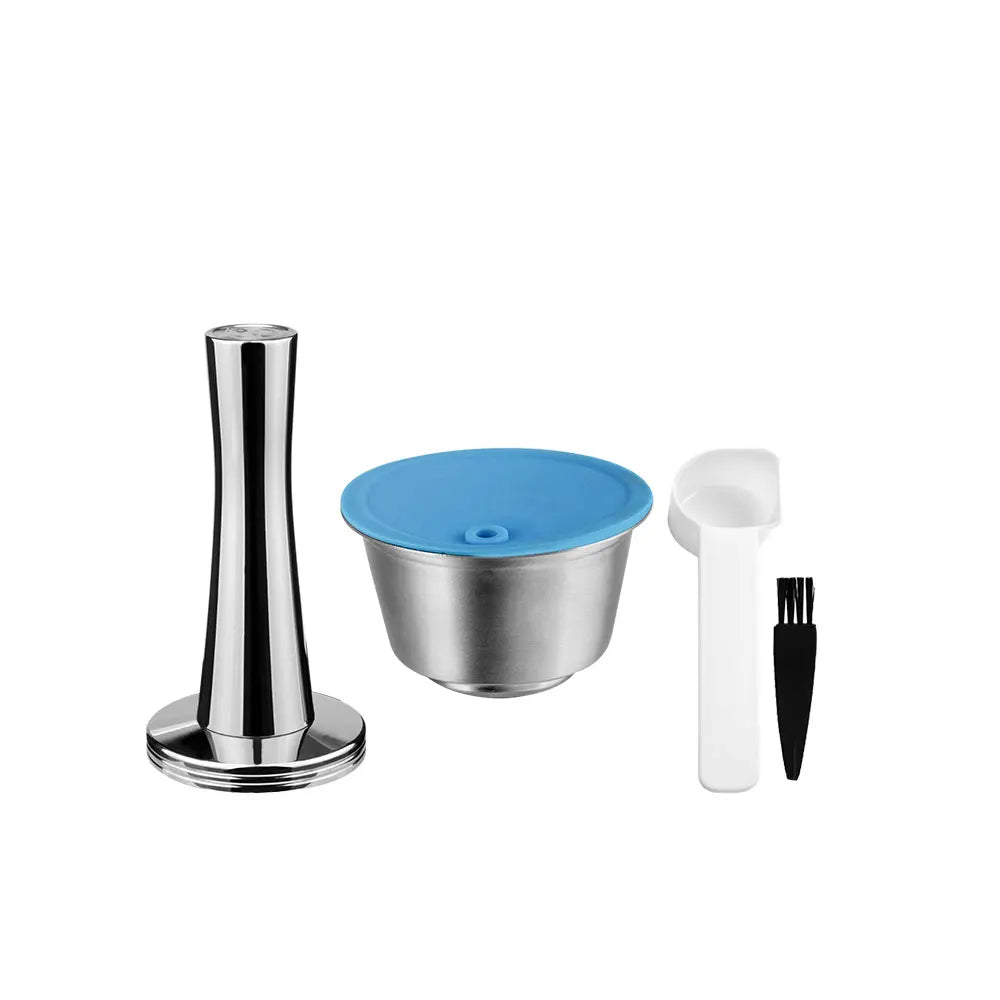Refillable For Dolce Gusto Capsule Silicone Sleeve Stainless Steel Metal Dolci Gusto Coffee Maker Coffee Scoop Tamper i Cafilas