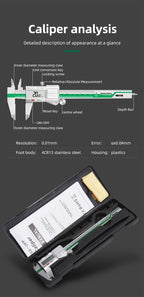 ET54 LCD Stainless Steel Caliper 150mm Fractional/mm/inch 0.01mm Precision Measuring Caliper IP54 Waterproof Electronic Caliper