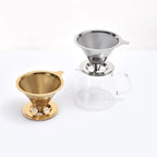 Reusable Coffee Filter Holder Versatile Double Layer Stainless Steel Coffee Tea Strainer Coffee Accessories Coffee Making Tool