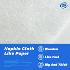 JINYUDOME Premium Soft White Dinner Napkins 7.87x15.75in Linen-Feel Disposable Prefolded for Wedding Party Events