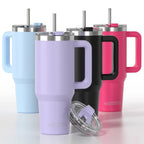 WATERSY Large Capacity 30/40oz Stainless Steel Tumbler with Handle And Straw Double Vacuum Insulated Thermal Coffee Mug