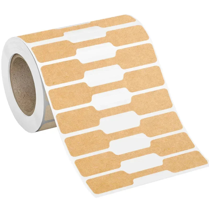 500pcs Paper Price Tags Jewelry Tags Self Adhesive Blank Labels Display Card Packaging Sticker Necklace Earring Bracelet DIY