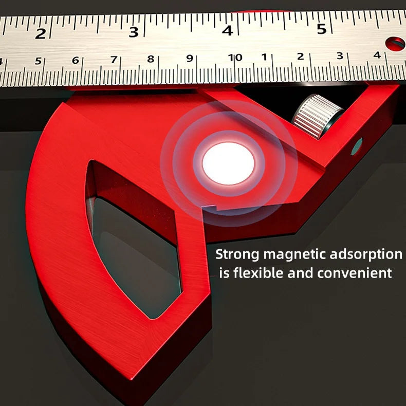 8/12Inch 180° Protractor Aluminum Alloy / Plastic Angle Finder Angle Ruler Woodworking Tools Measuring Ruler Meter Goniometer