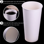 200Pcs 30/60/120/200ml Disposable Paper Cup Thickened Solid Color Paper Coffee Cup Multisize Food Grade Tasting Cup