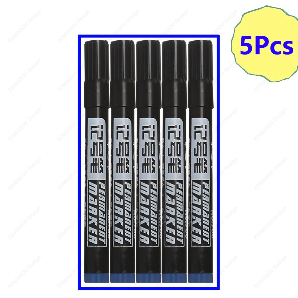 1-100Pcs Waterproof Oil-based Marker Pen Quick Dry Black Blue Red Ink Permanent for Metal Glass Stationery Art School Supply