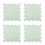 4PCS Cotton Napkins With Wavy Edge Embroidery Suitable for Dinner Wedding Hotel Christmas